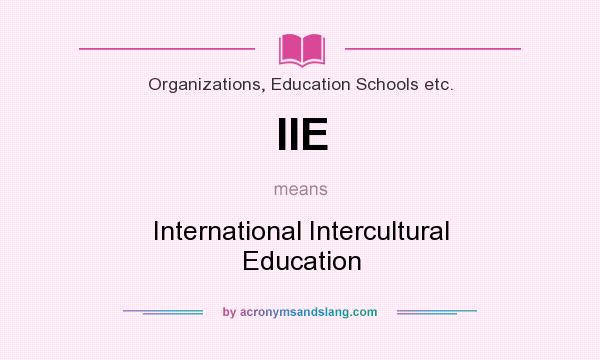 What does IIE mean? It stands for International Intercultural Education