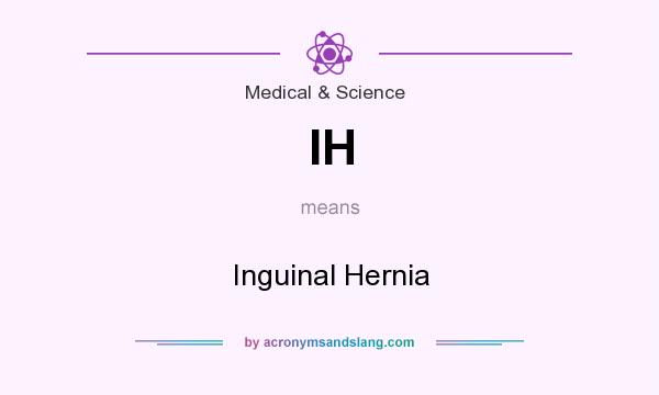 What does IH mean? It stands for Inguinal Hernia