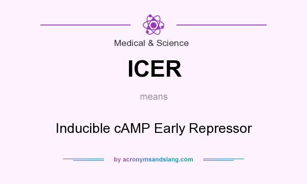 What does ICER mean? It stands for Inducible cAMP Early Repressor