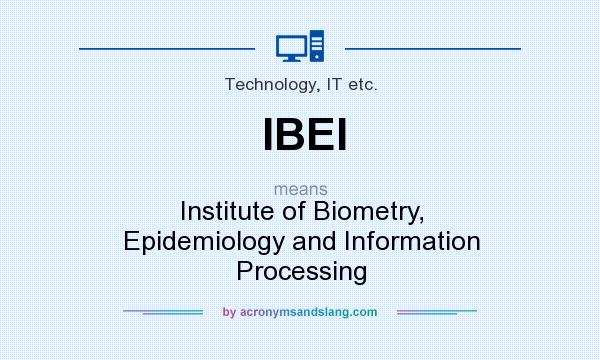 What does IBEI mean? It stands for Institute of Biometry, Epidemiology and Information Processing