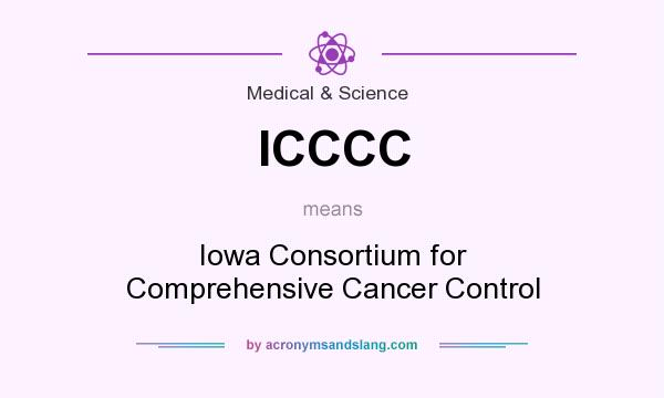 What does ICCCC mean? It stands for Iowa Consortium for Comprehensive Cancer Control