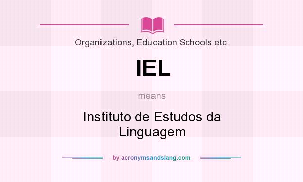 What does IEL mean? It stands for Instituto de Estudos da Linguagem