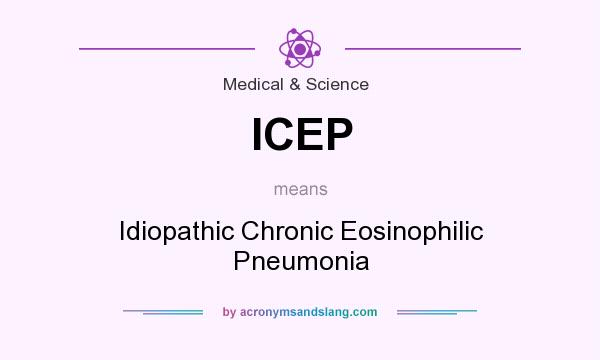 What does ICEP mean? It stands for Idiopathic Chronic Eosinophilic Pneumonia