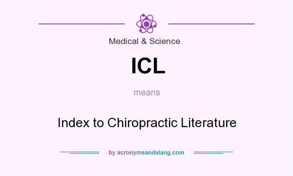 What does ICL mean? It stands for Index to Chiropractic Literature
