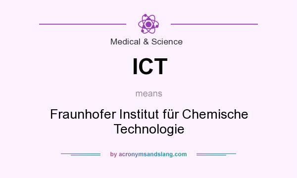 What does ICT mean? It stands for Fraunhofer Institut für Chemische Technologie
