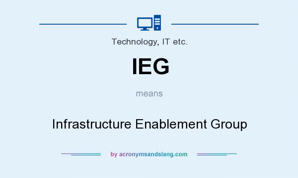 What does IEG mean? It stands for Infrastructure Enablement Group