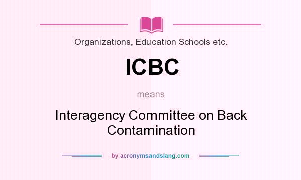 What does ICBC mean? It stands for Interagency Committee on Back Contamination