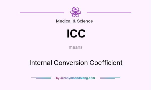 What does ICC mean? It stands for Internal Conversion Coefficient