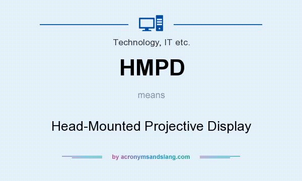 What does HMPD mean? It stands for Head-Mounted Projective Display