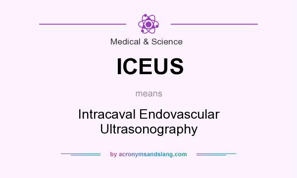 What does ICEUS mean? It stands for Intracaval Endovascular Ultrasonography