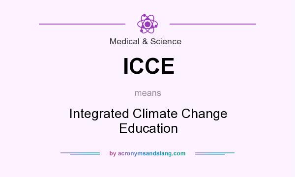 What does ICCE mean? It stands for Integrated Climate Change Education