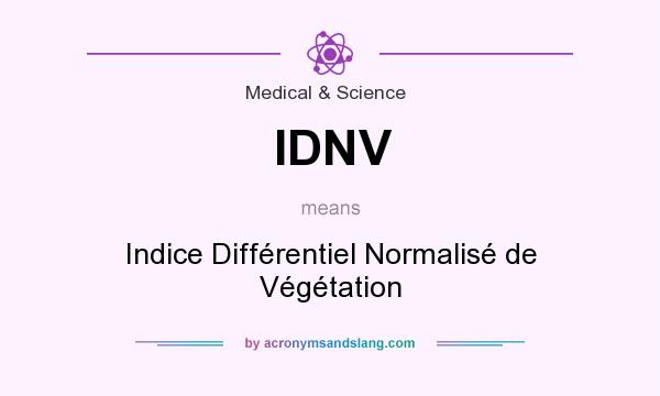 What does IDNV mean? It stands for Indice Différentiel Normalisé de Végétation