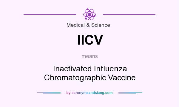 What does IICV mean? It stands for Inactivated Influenza Chromatographic Vaccine