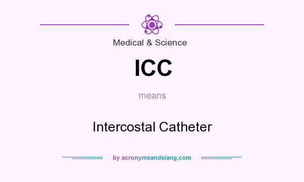 What does ICC mean? It stands for Intercostal Catheter