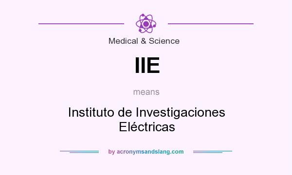 What does IIE mean? It stands for Instituto de Investigaciones Eléctricas