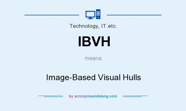 What does IBVH mean? It stands for Image-Based Visual Hulls