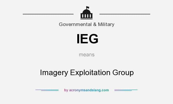 What does IEG mean? It stands for Imagery Exploitation Group