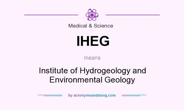 What does IHEG mean? It stands for Institute of Hydrogeology and Environmental Geology