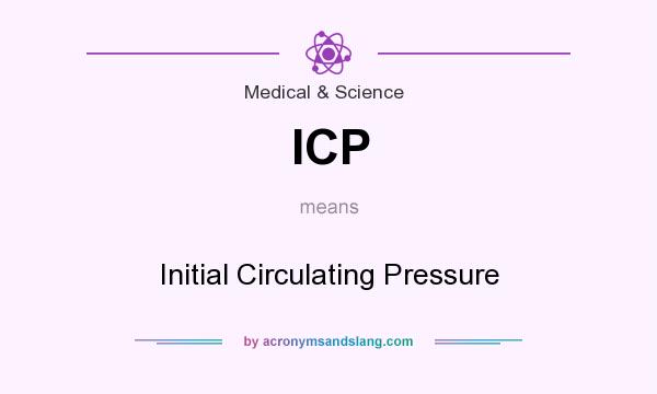 What does ICP mean? It stands for Initial Circulating Pressure