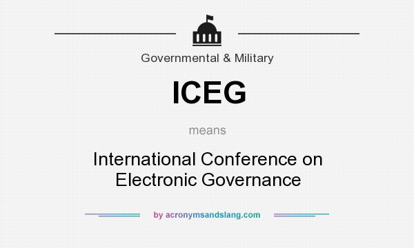 What does ICEG mean? It stands for International Conference on Electronic Governance