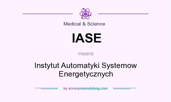 What does IASE mean? It stands for Instytut Automatyki Systemow Energetycznych