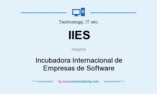 What does IIES mean? It stands for Incubadora Internacional de Empresas de Software