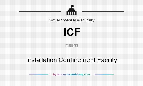 What does ICF mean? It stands for Installation Confinement Facility