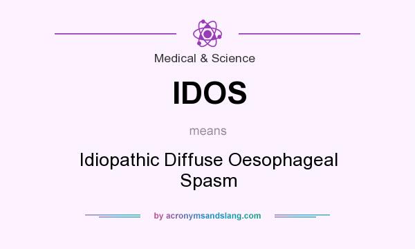 What does IDOS mean? It stands for Idiopathic Diffuse Oesophageal Spasm