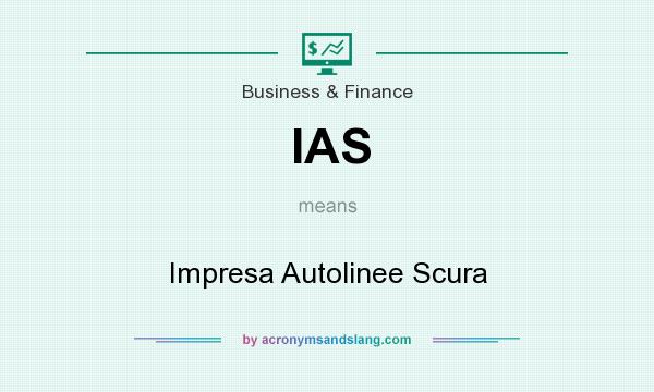 What does IAS mean? It stands for Impresa Autolinee Scura