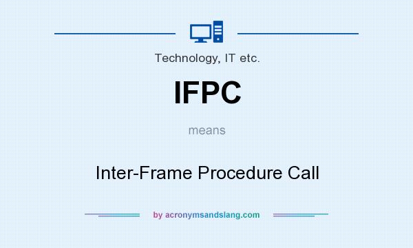 What does IFPC mean? It stands for Inter-Frame Procedure Call