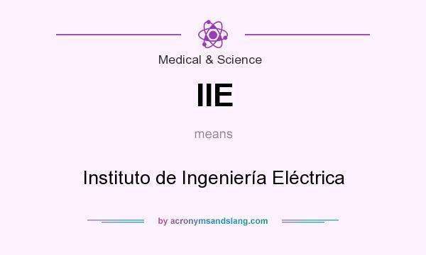 What does IIE mean? It stands for Instituto de Ingeniería Eléctrica