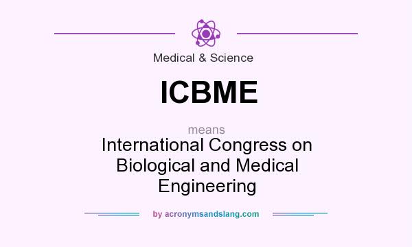 What does ICBME mean? It stands for International Congress on Biological and Medical Engineering