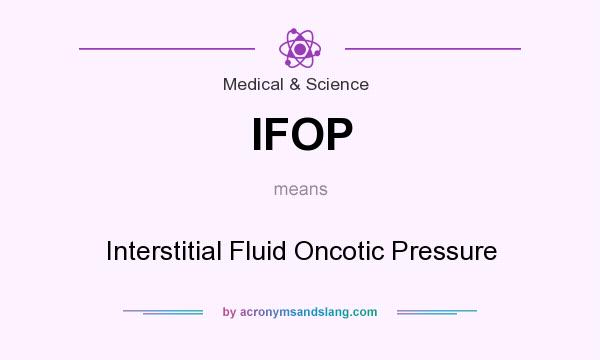 What does IFOP mean? It stands for Interstitial Fluid Oncotic Pressure