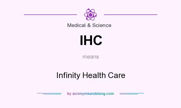 What does IHC mean? It stands for Infinity Health Care
