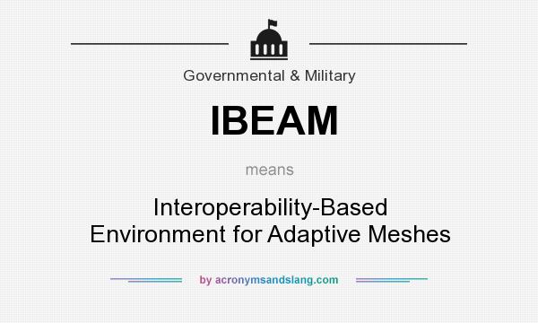 What does IBEAM mean? It stands for Interoperability-Based Environment for Adaptive Meshes