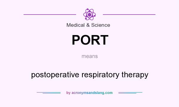 What does PORT mean? It stands for postoperative respiratory therapy