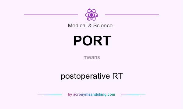 What does PORT mean? It stands for postoperative RT