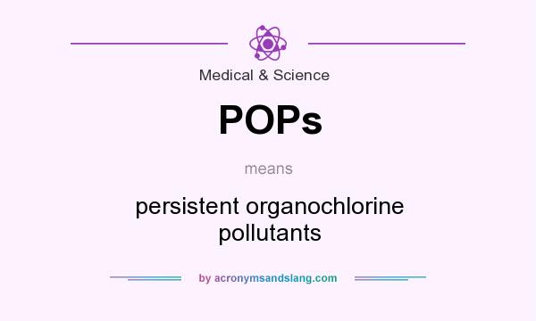 What does POPs mean? It stands for persistent organochlorine pollutants