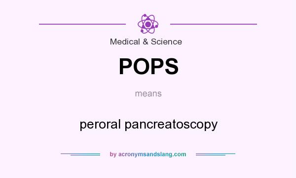 What does POPS mean? It stands for peroral pancreatoscopy