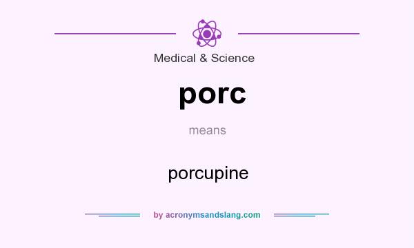 What does porc mean? It stands for porcupine
