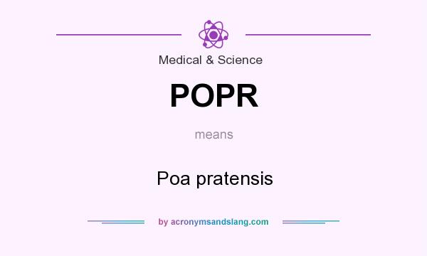 What does POPR mean? It stands for Poa pratensis
