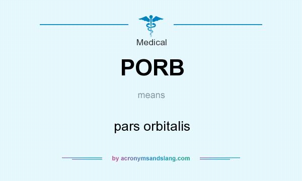 What does PORB mean? It stands for pars orbitalis