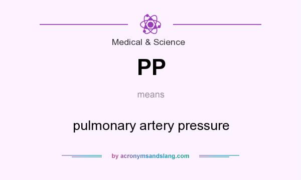 What does PP mean? It stands for pulmonary artery pressure