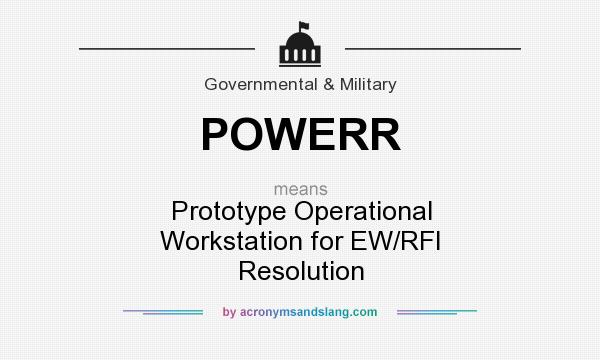 What does POWERR mean? It stands for Prototype Operational Workstation for EW/RFI Resolution