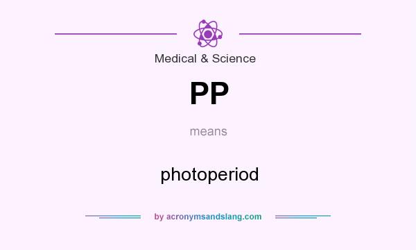 What does PP mean? It stands for photoperiod