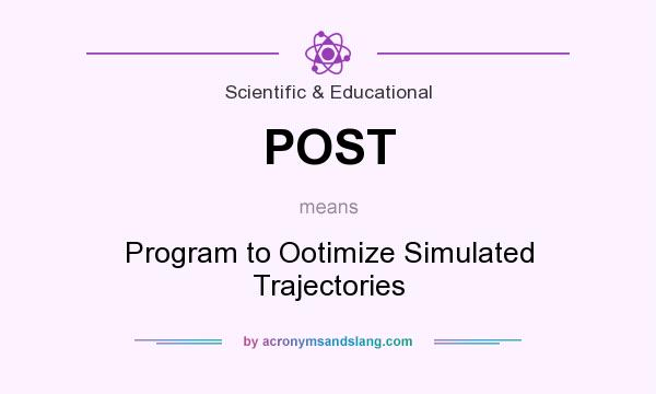 What does POST mean? It stands for Program to Ootimize Simulated Trajectories