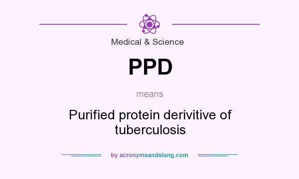 What does PPD mean? It stands for Purified protein derivitive of tuberculosis
