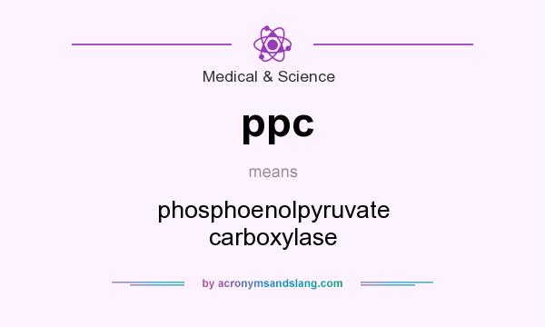 What does ppc mean? It stands for phosphoenolpyruvate carboxylase