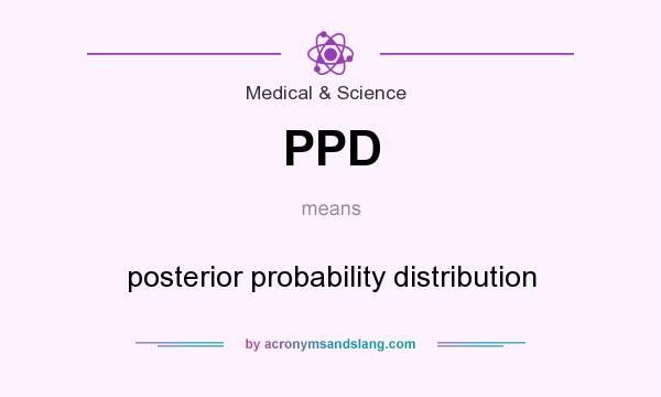 What does PPD mean? It stands for posterior probability distribution