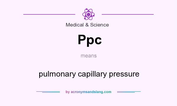 What does Ppc mean? It stands for pulmonary capillary pressure